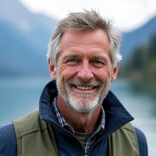 Porträt von Andreas Muster, erfahrenem Angelguide am Vierwaldstättersee