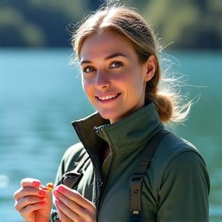 Porträt von Lena Schmidt, Expertin für Felchen und Ultraleichtfischen