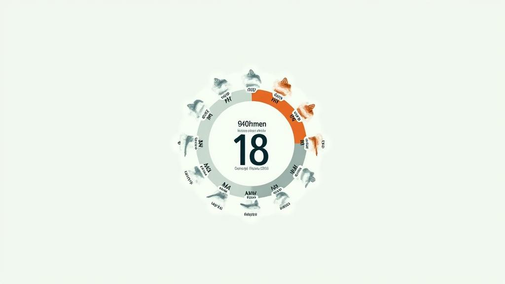 Visueller Kalender mit hervorgehobenen Monaten für beste Felchen-Angelzeiten