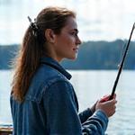 Christina beim Felchenfischen auf dem Vierwaldstättersee