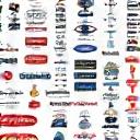 Logos führender Angelmarken wie Shimano, Daiwa, Abu Garcia