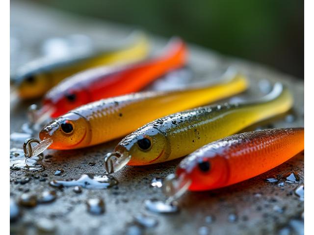 Gummifische und Softbaits im Wasser